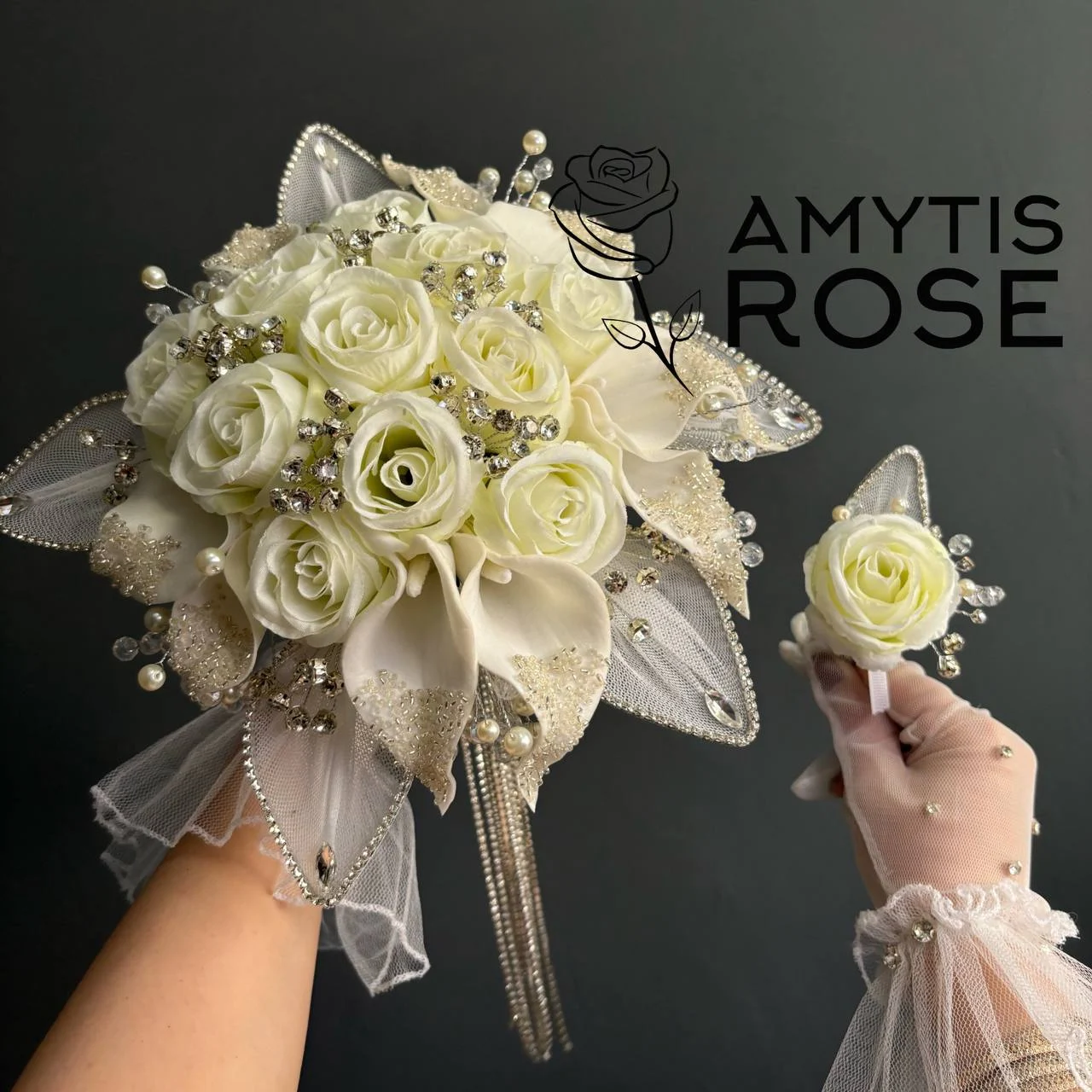 دسته گل عروس آمیتیس #106 Amytis